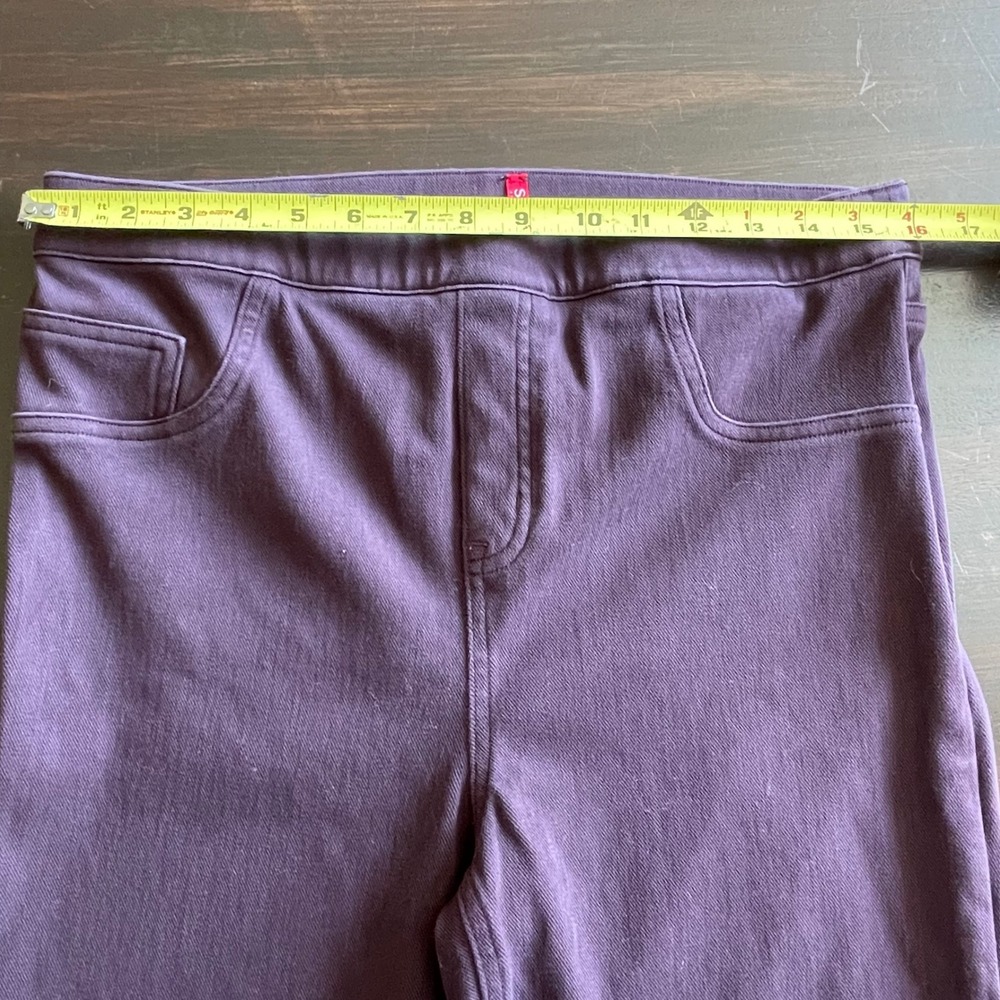 Spanx Ankle Jean Ish Leggings Dark Plum Burgundy High Rise XL Slimming Shapewear - Picture 5 of 7